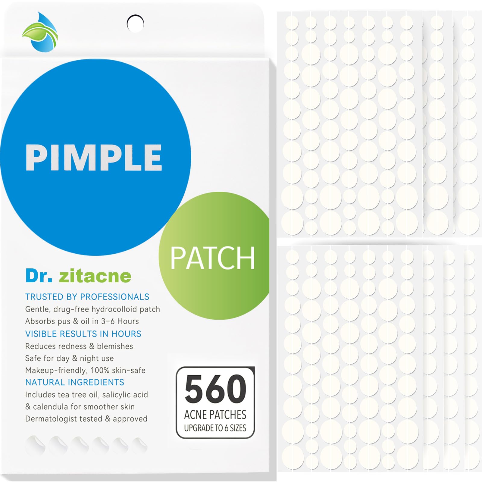 Dr. Zitacne mini 7mm patch for a small blemish overnight
