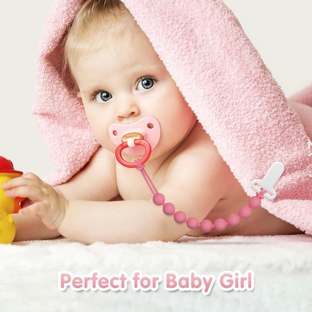 Draklary ultra-secure clasp grips fabric without damage, keeping pacifier close.