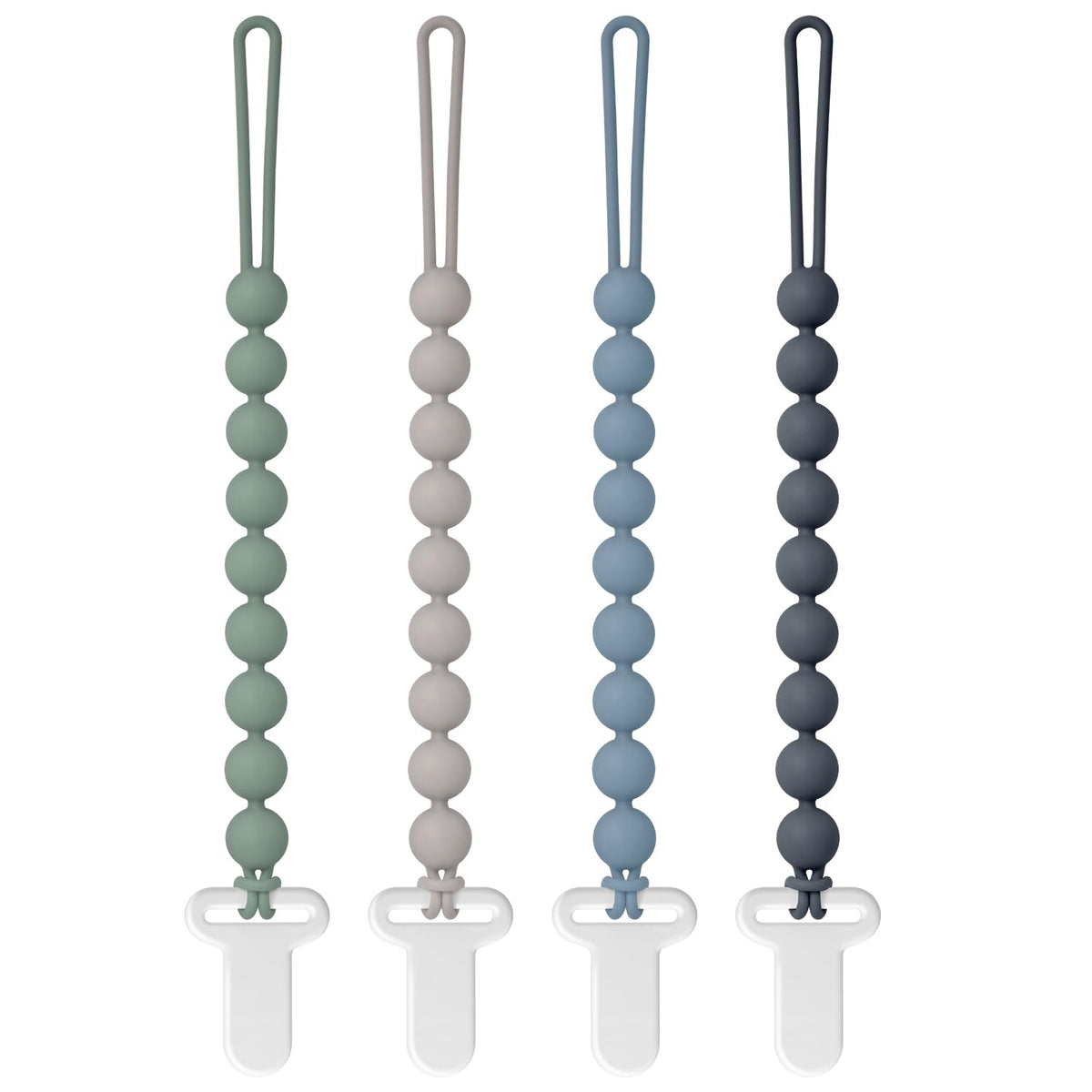 Draklary pacifier clip with round design secures pacifier for newborns and toddlers.