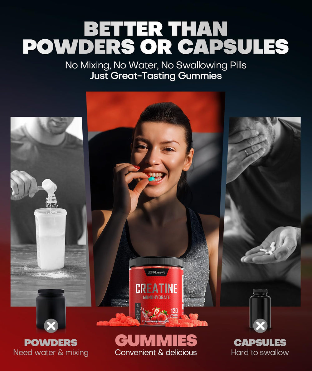 Dralot bottle in gym setting suggests convenient, sugar-free pre-workout fuel