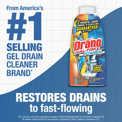 Foaming action fills entire pipes for thorough clog clearance