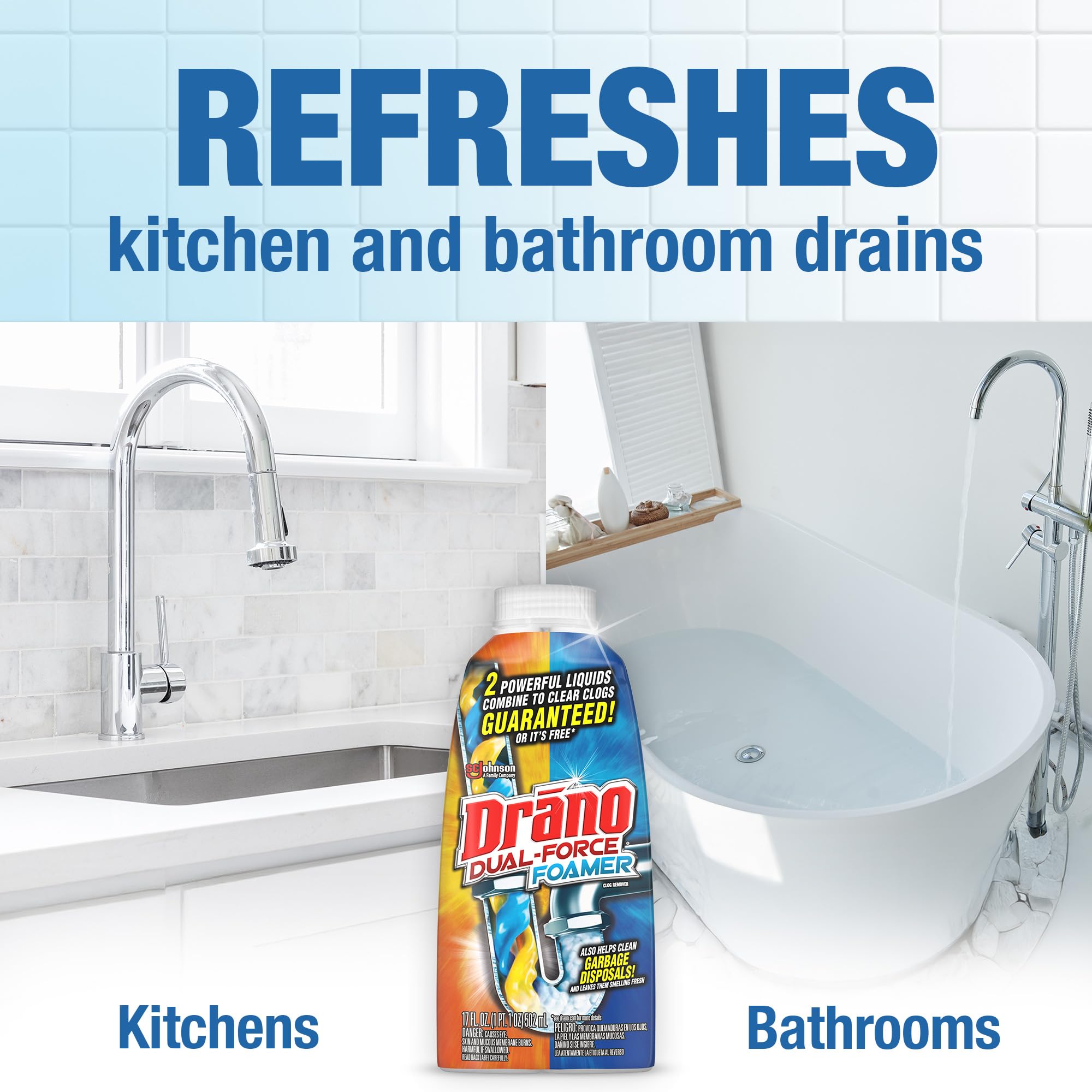Odor reduction in disposals and drains with regular use