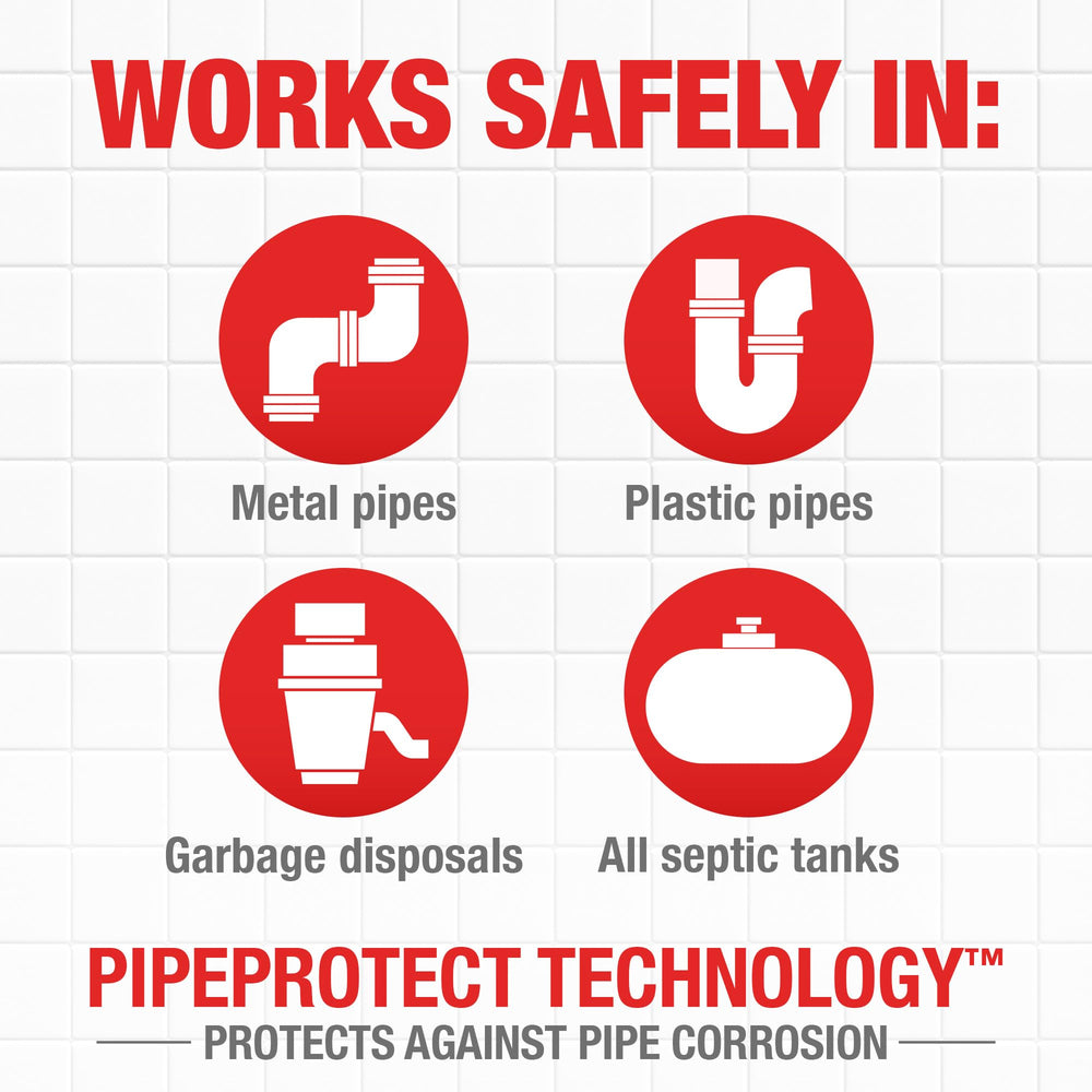 Drano Max Gel removes soap scum from shower drains for better flow.