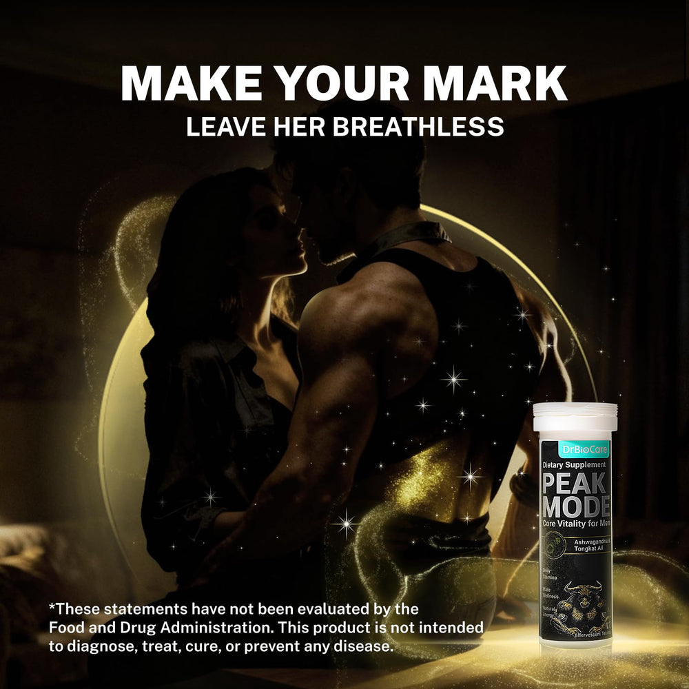 DrBioCare Peak Mode Core Vitality ingredients Tongkat Ali highlighted on label.