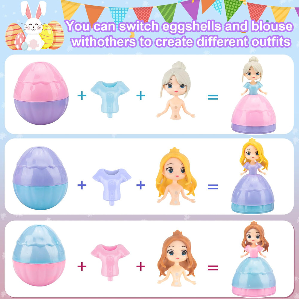 DREACAREFT durable plastic eggs with shiny painted finishes.
