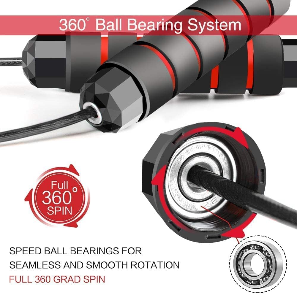 DREAM&GLAMOUR jump rope ball-bearing system delivers smooth rotations.