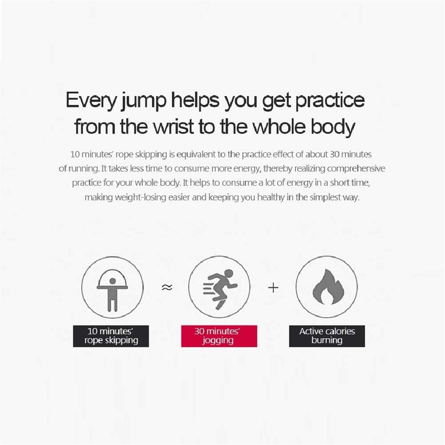DREAM&GLAMOUR red and blue jump rope set for high-visibility workouts.