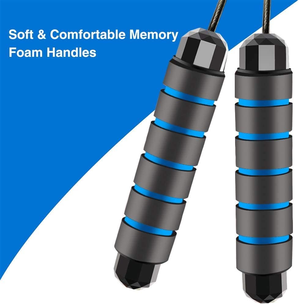 DREAM&GLAMOUR jump rope with foam handles for a soft, non-slip grip.