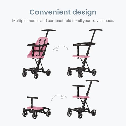 Dream On Me Coast Rider's adjustable handle and soft-ride wheels support comfortable outings.