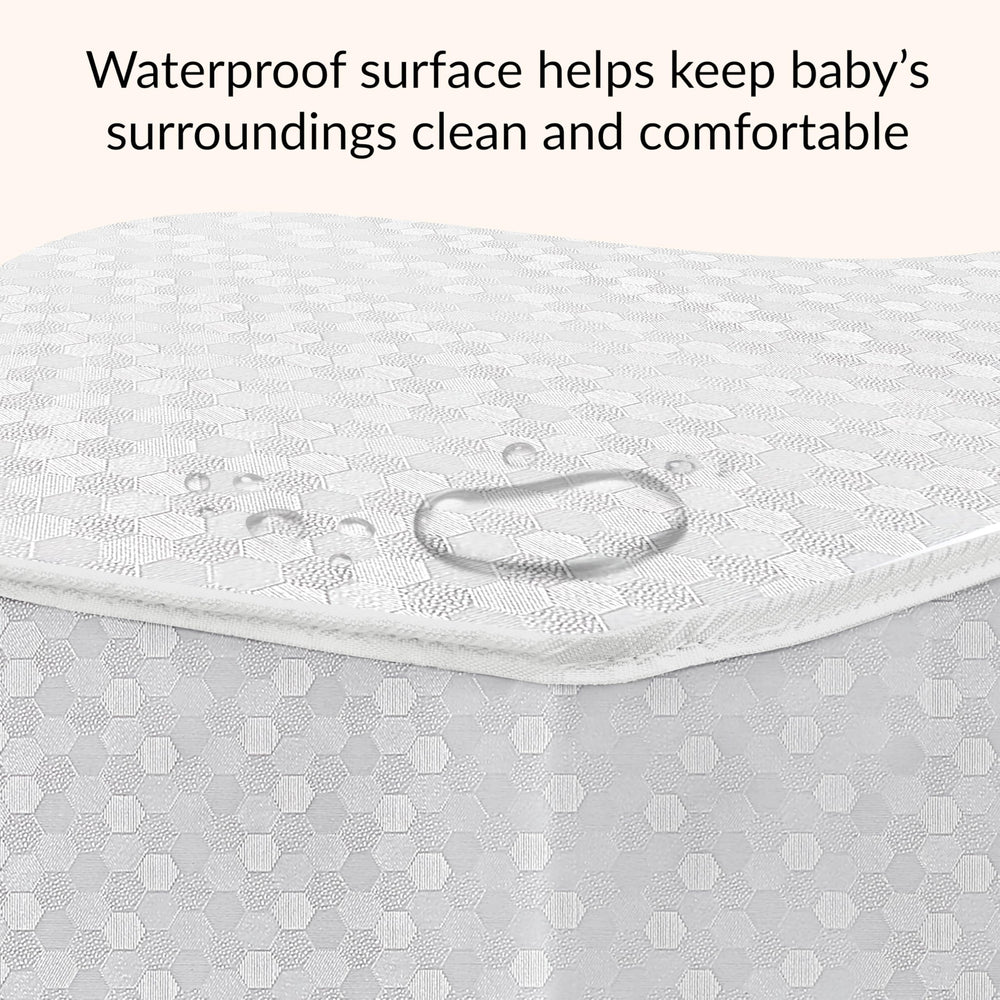 Dream On Me Honeycomb orthopedic mattress in toddler bed setup for growing child