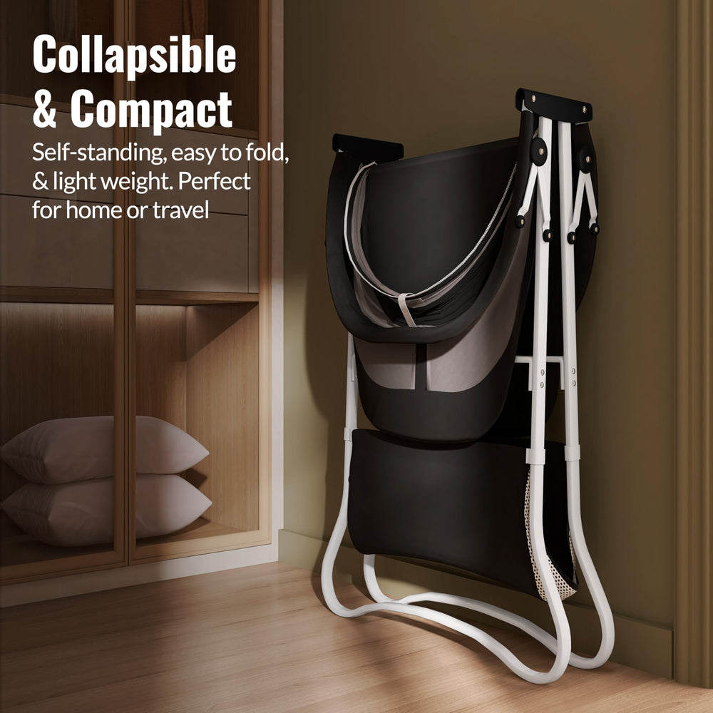 Dream On Me Karley Bassinet folds compactly for travel and storage