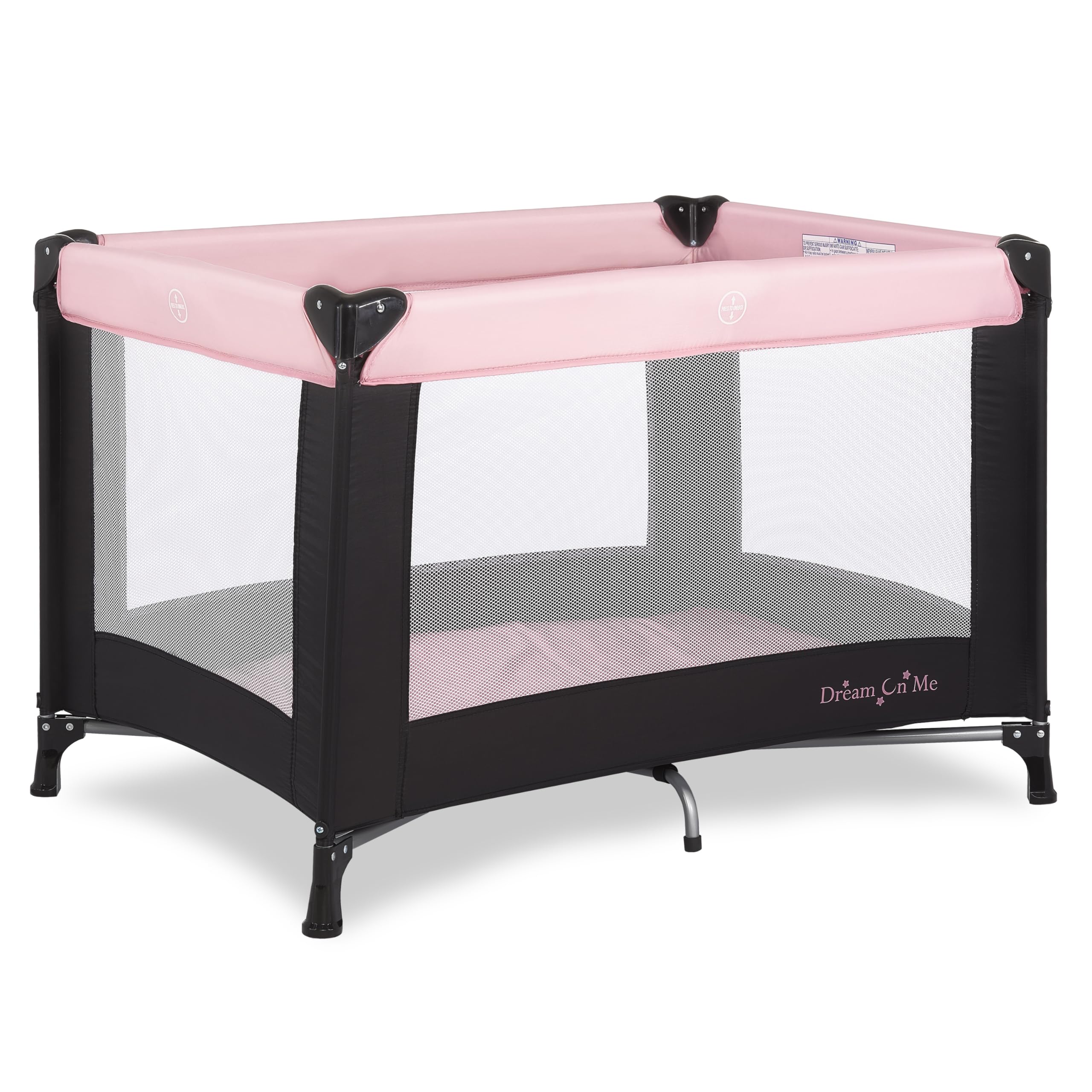 Dream On Me Nest portable playard setup demonstrates quick assembly for travel.