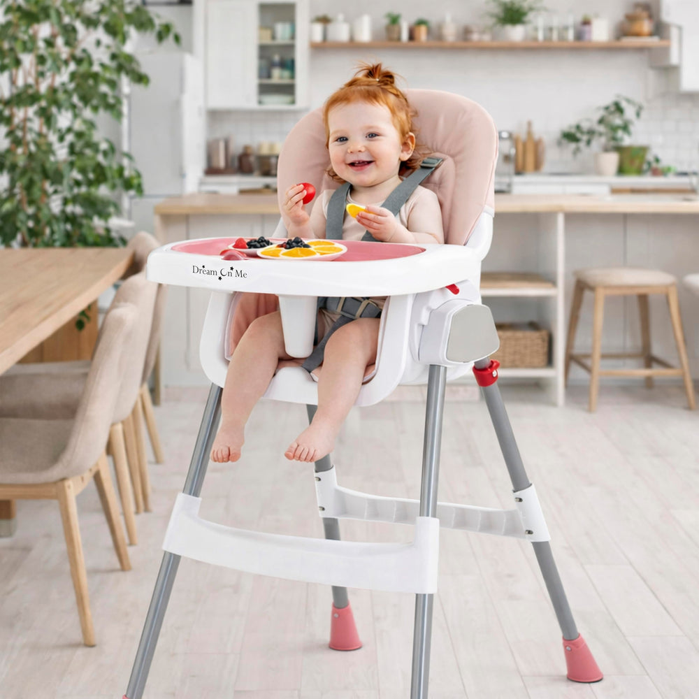 Dream On Me TableTalk 5-point harness keeps child secure.