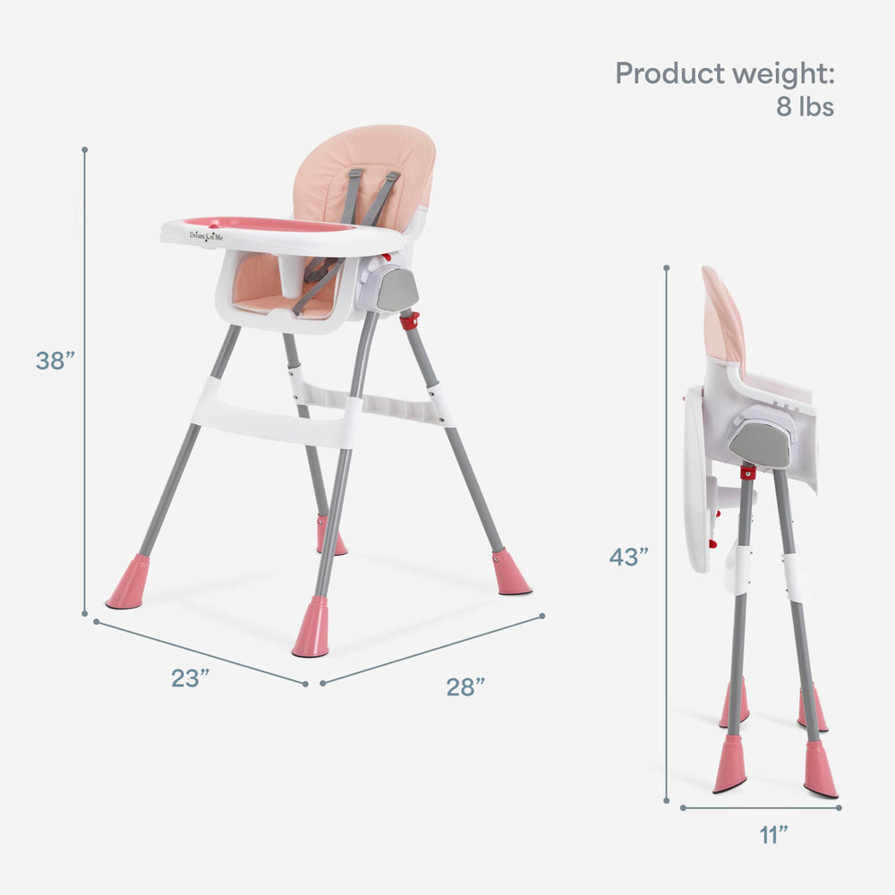 Dream On Me TableTalk padded seat for easy wipe cleaning.