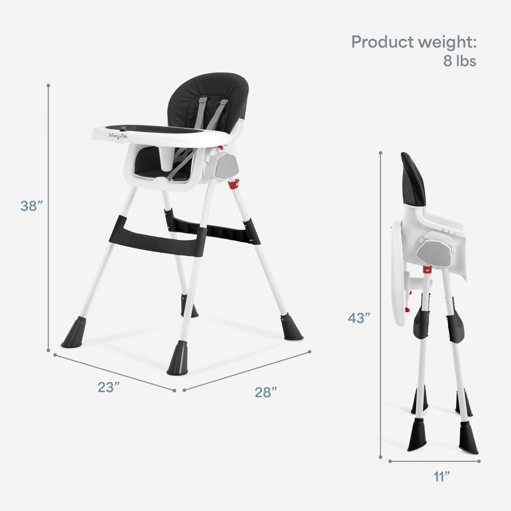 Dream On Me TableTalk folded chair stored flat for compact spaces.