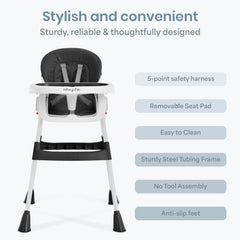 Dream On Me TableTalk padded seat cleans easily after meals.