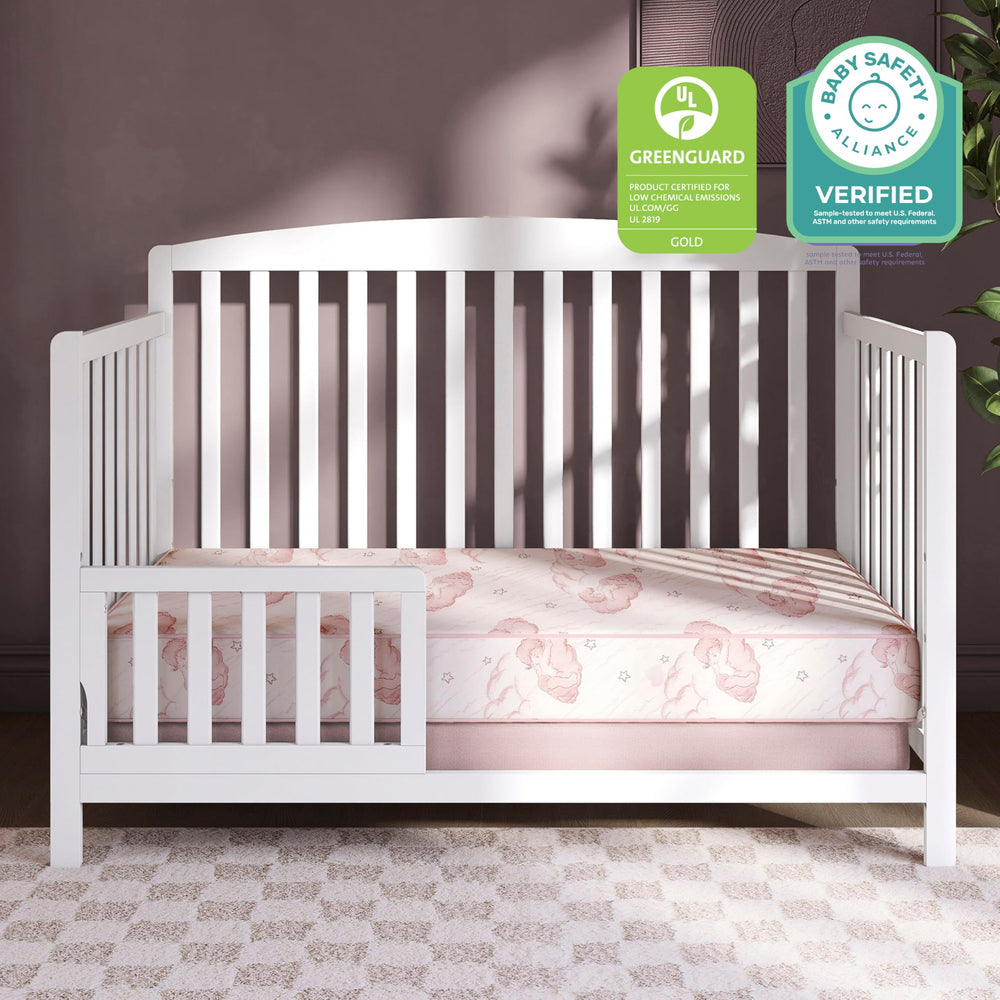Dream On Me Twilight lock-stitched binding detail for long-lasting durability.