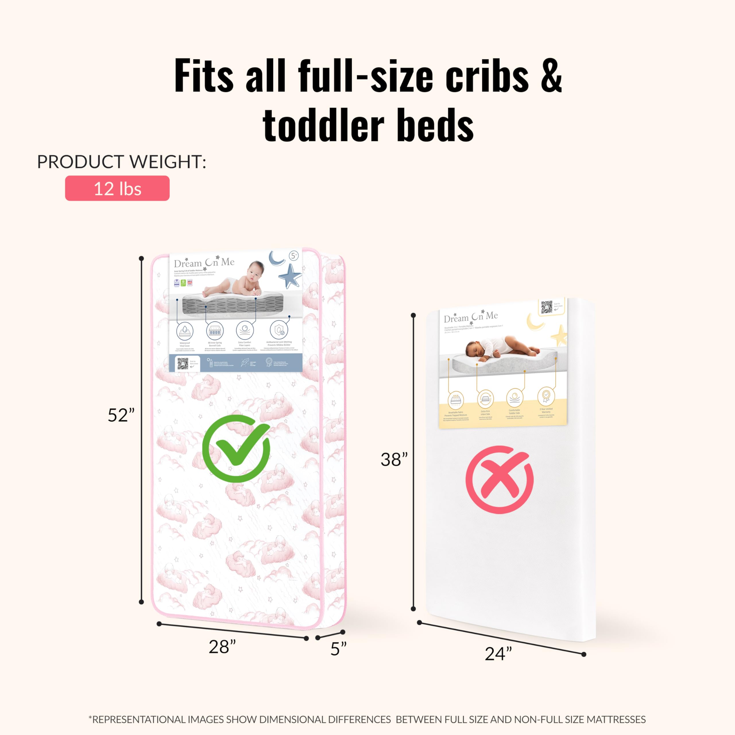 Dream On Me Twilight phthalate-free cover ready for easy cleaning.