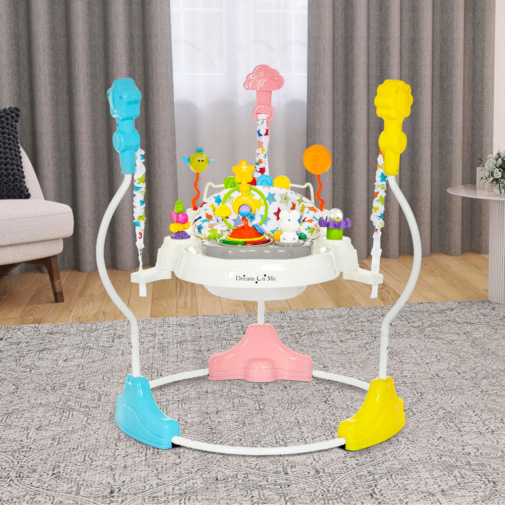 Dream On Me Zany elephant-star theme adds friendly play appeal