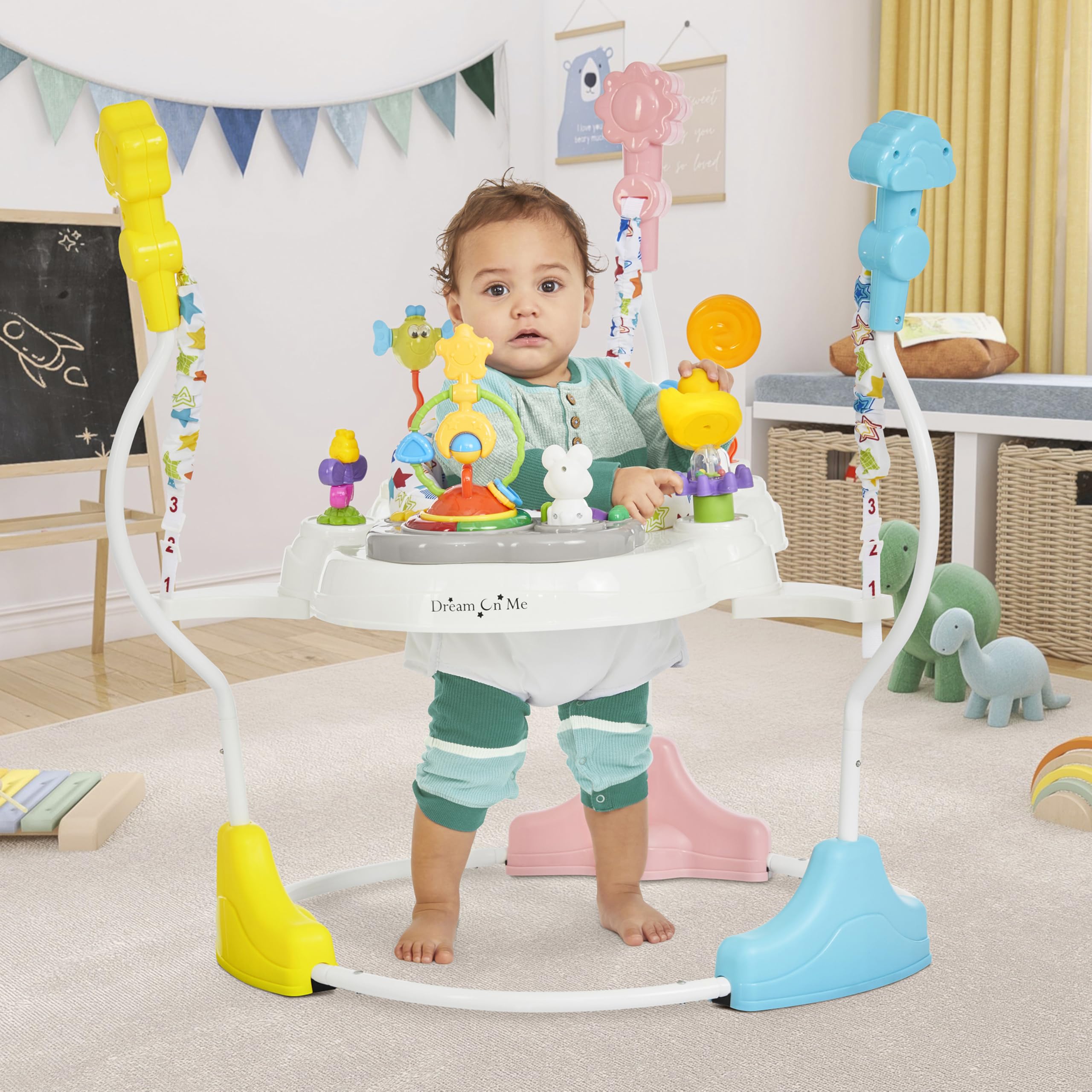 Dream On Me Zany rotating toy panel offers engaging lights and sounds for baby curiosity