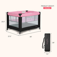 Dream On Me Zazzy 360-mesh visibility enables airflow and easy monitoring.