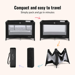 Dream On Me Zazzy 360° mesh sides promote airflow and easy monitoring.
