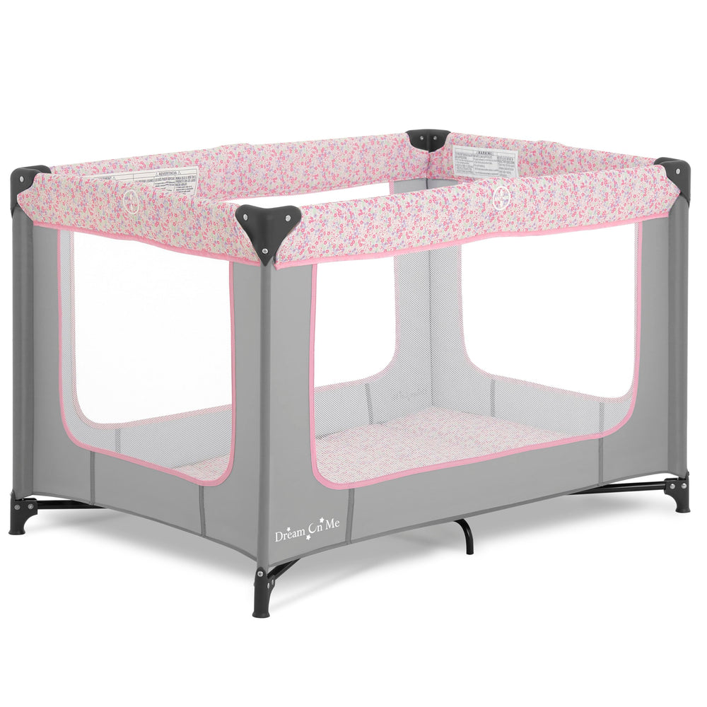 Dream On Me Zodiak playard with breathable mesh sides for easy monitoring