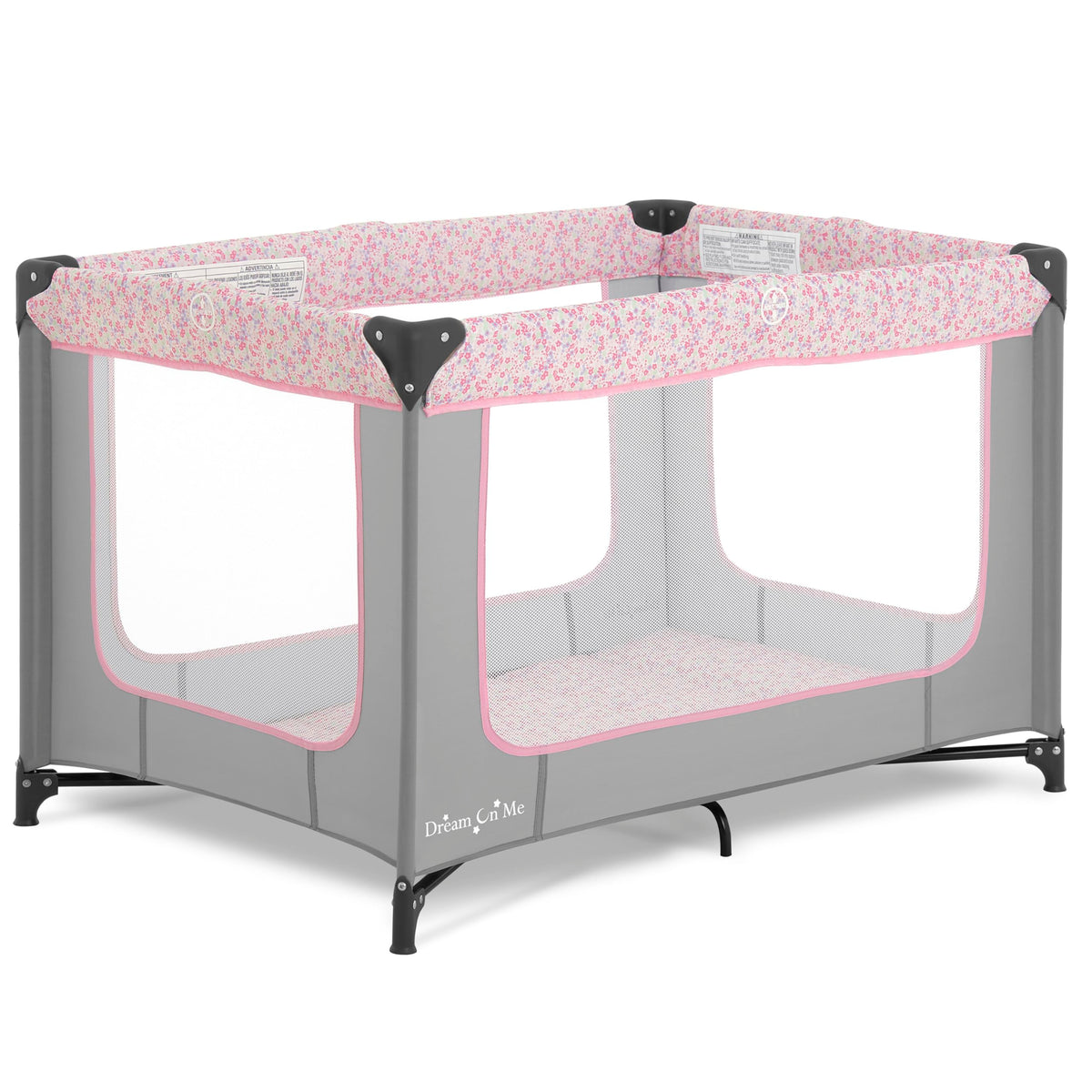 Dream On Me Zodiak playard with breathable mesh sides for easy monitoring