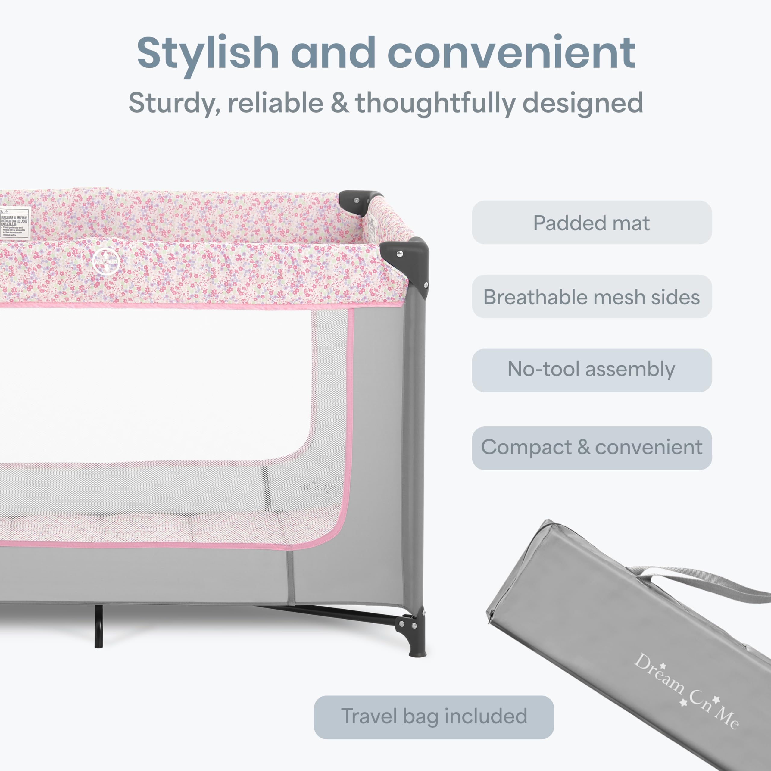 Dream On Me Zodiak compact fold saves space in small rooms