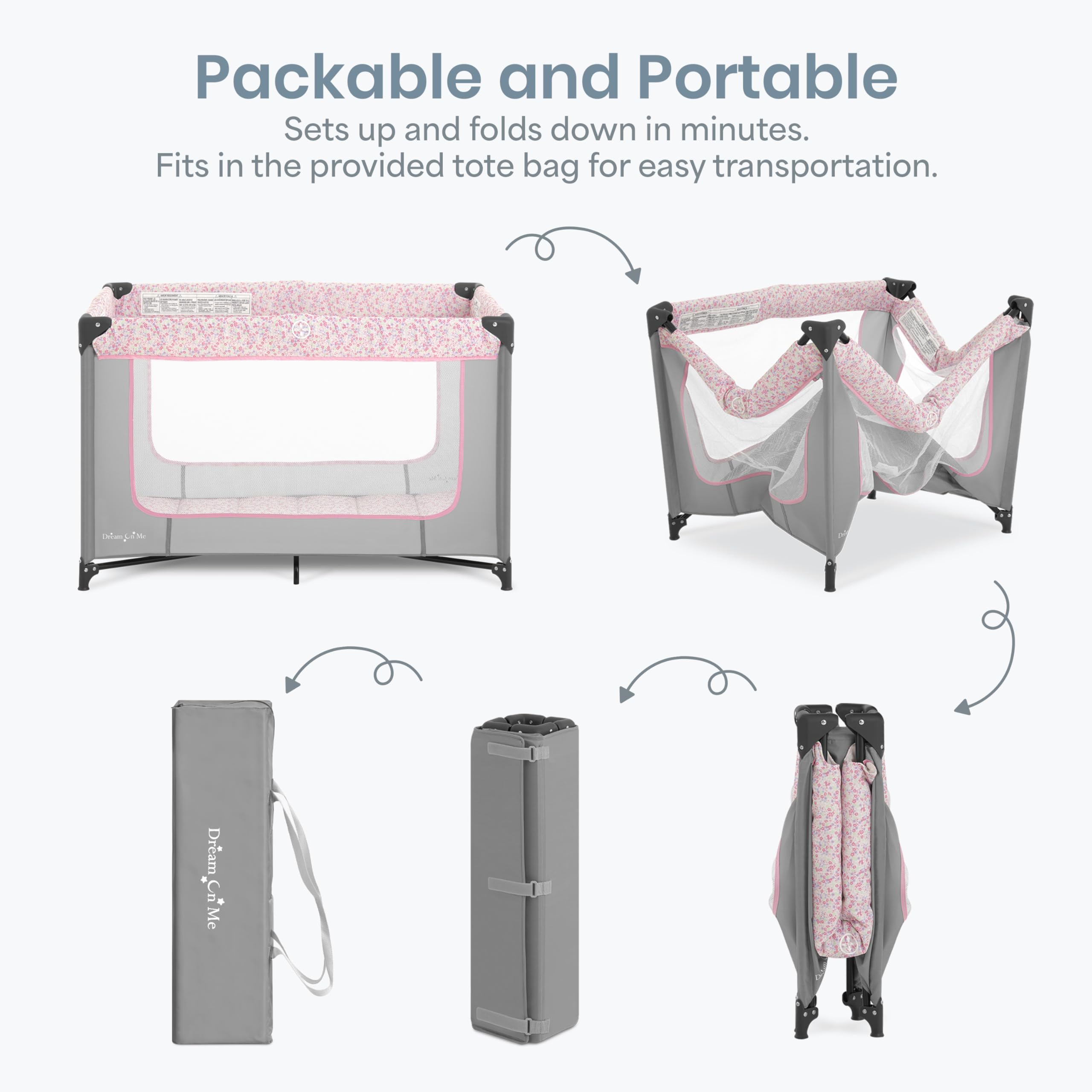 Dream On Me Zodiak travel bag included for easy trips