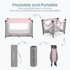 Dream On Me Zodiak travel bag included for easy trips
