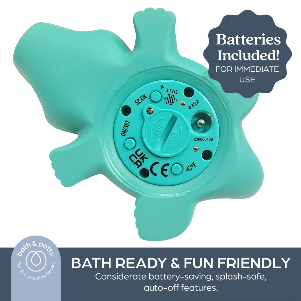 Dreambaby crocodile thermometer arrives with batteries included for immediate use
