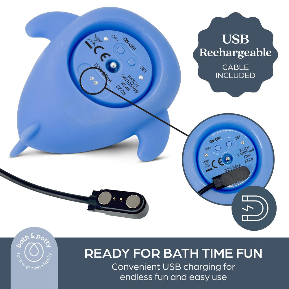 Dreambaby color-coded temperature indicator shows hot, warm, or cool water