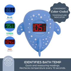 Dreambaby room and bath temperature display visible at a glance