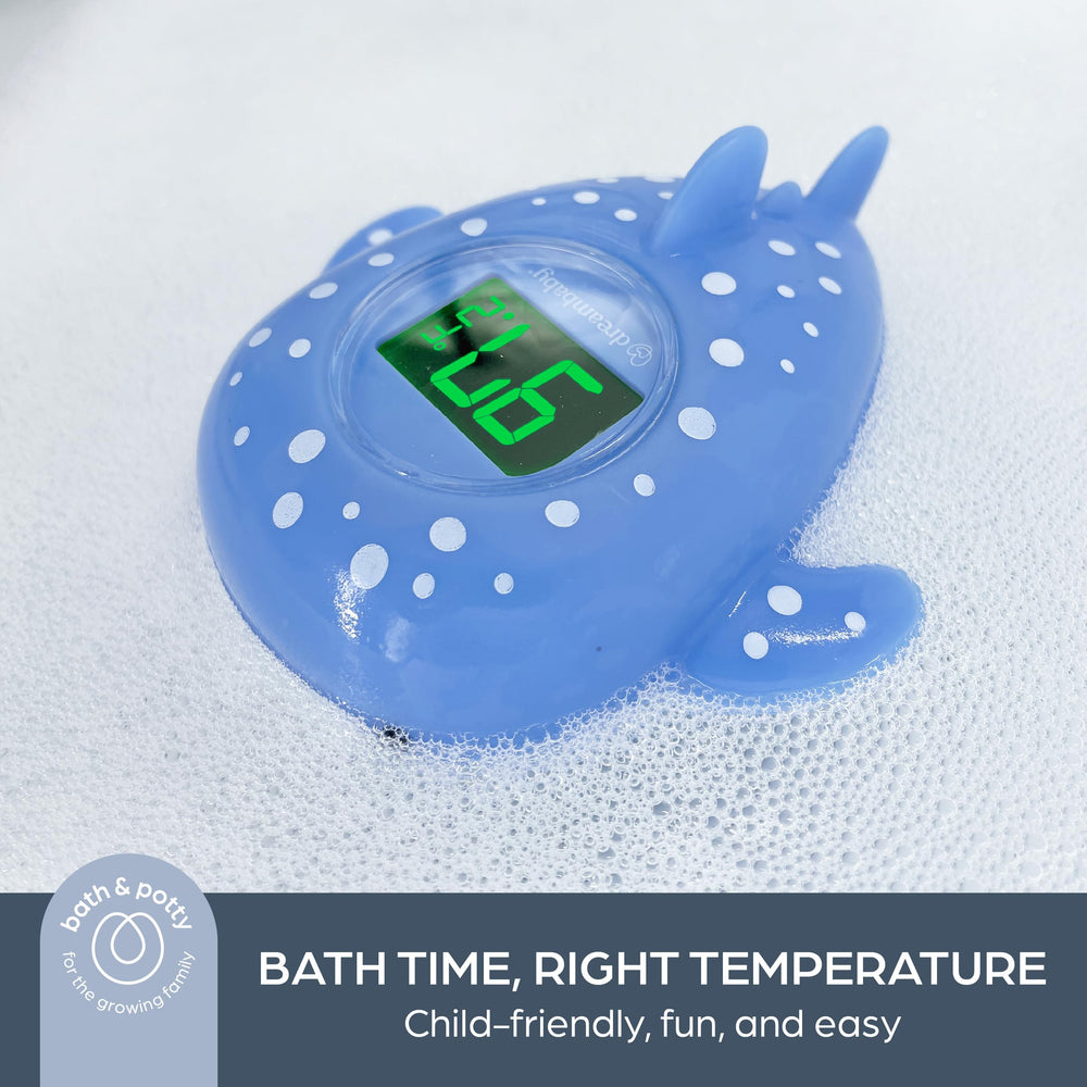 Dreambaby Whale Shark floating bath toy doubles as a temperature indicator