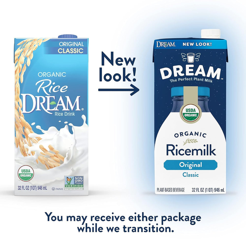Pouring Rice Dream Original over cereal, a light, naturally sweet plant-based breakfast ritual.