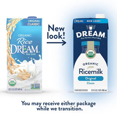Pouring Rice Dream Original over cereal, a light, naturally sweet plant-based breakfast ritual.