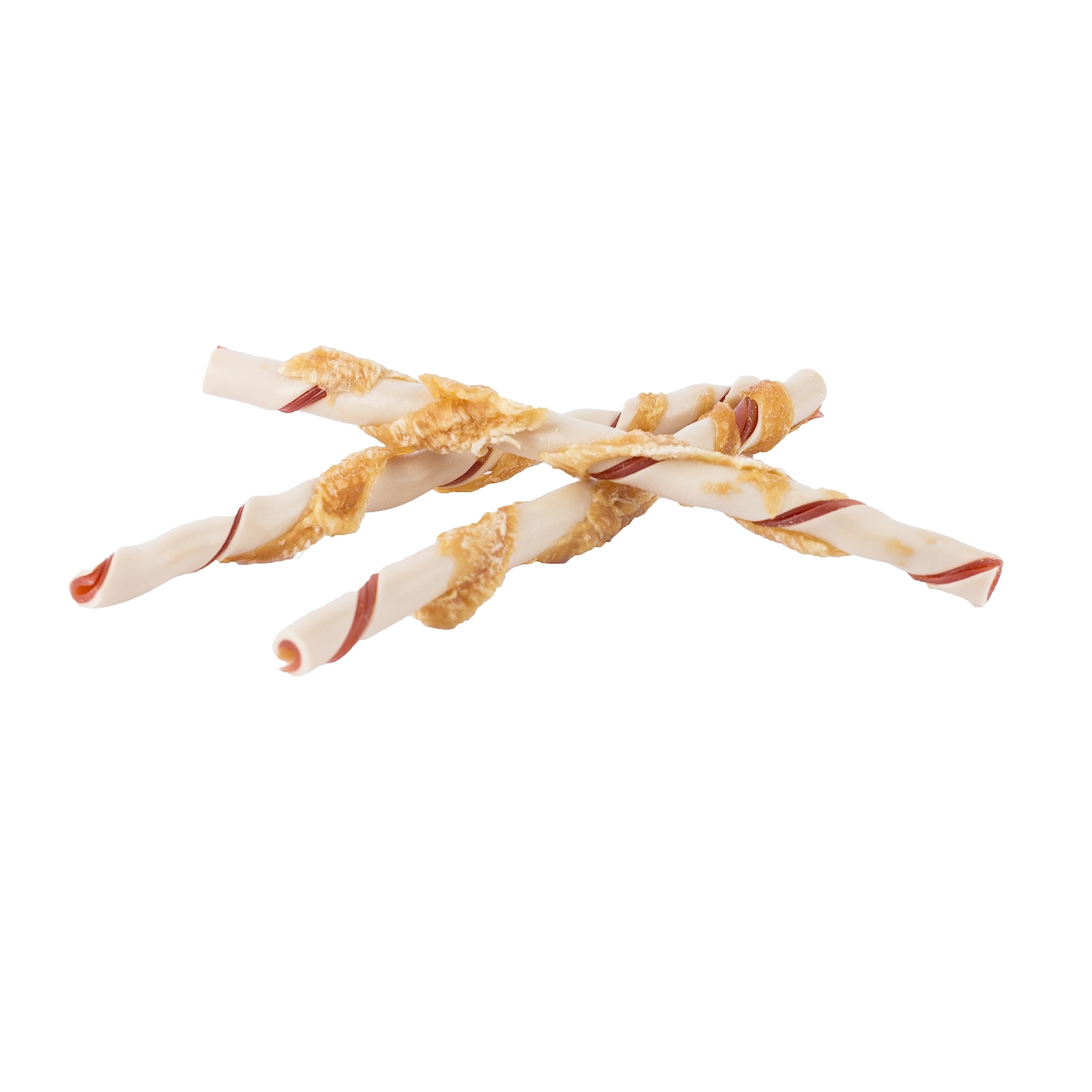 DreamBone Twists Wrapped with Chicken chews image highlighting real chicken flavor and digestible treats