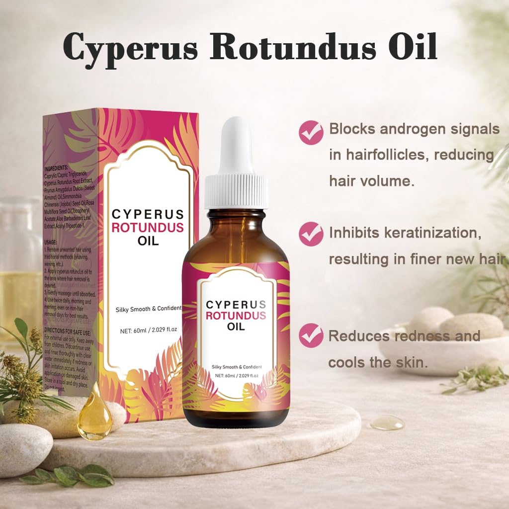 Close-up of DreamCatching Cyperus Rotundus Oil texture showing light, non-greasy feel.