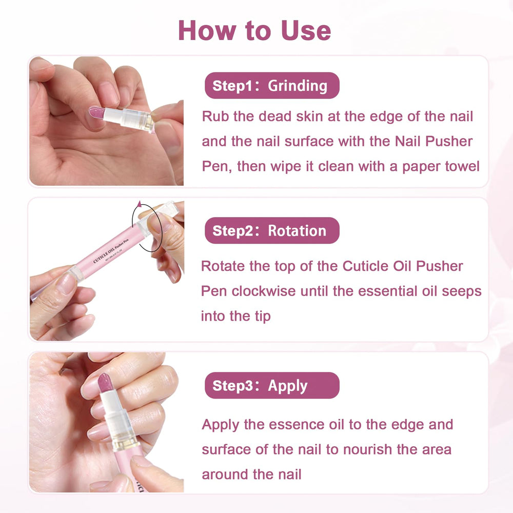 DreamCatching oil pen nourishes nails while gently pushing cuticles.
