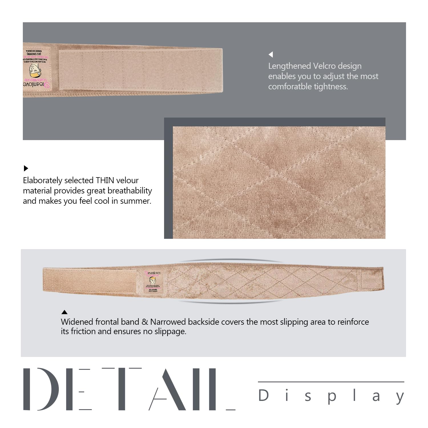 Dreamlover wig grip band provides frontal coverage to reinforce grip