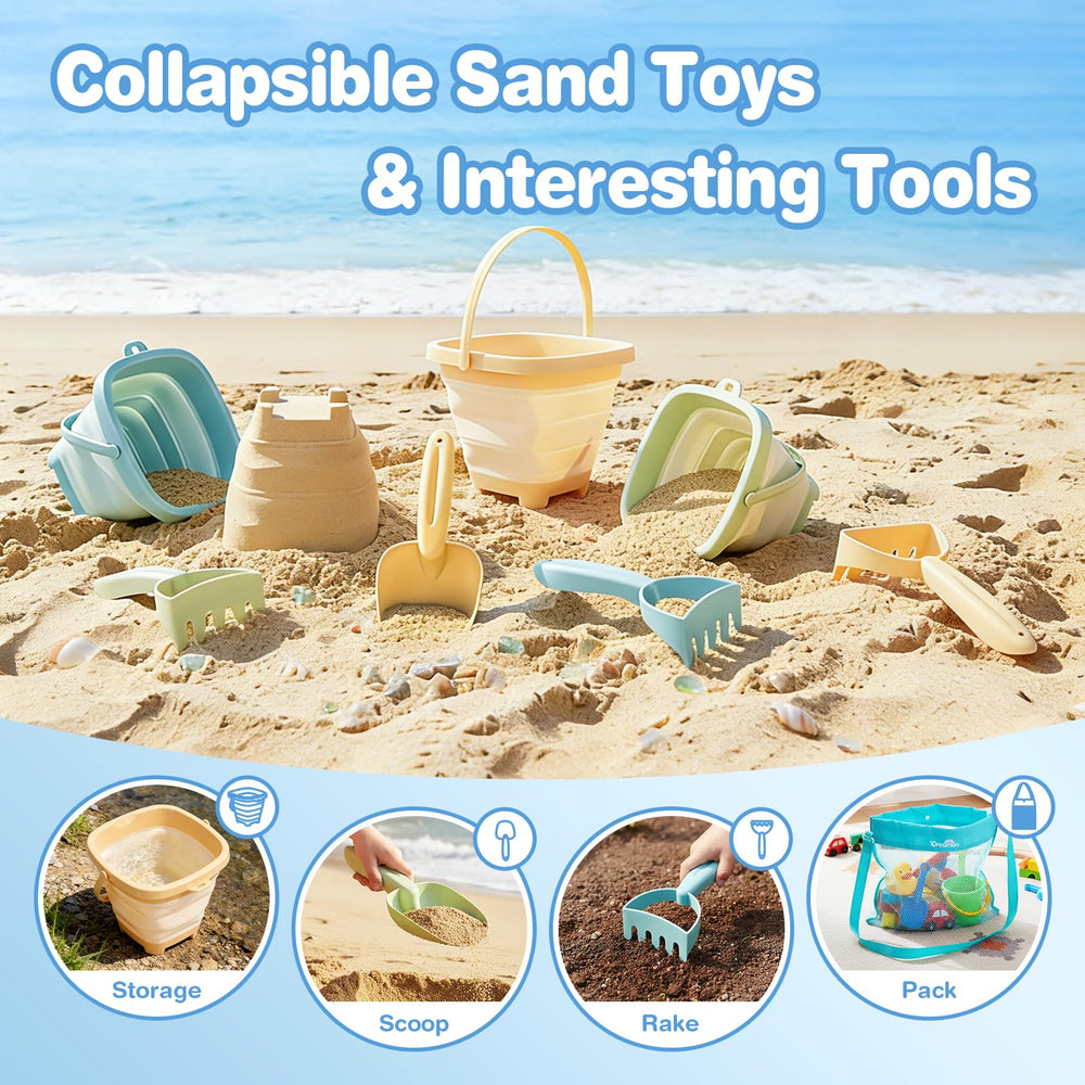 Dreamon 2L collapsible buckets ideal for carrying sand and water