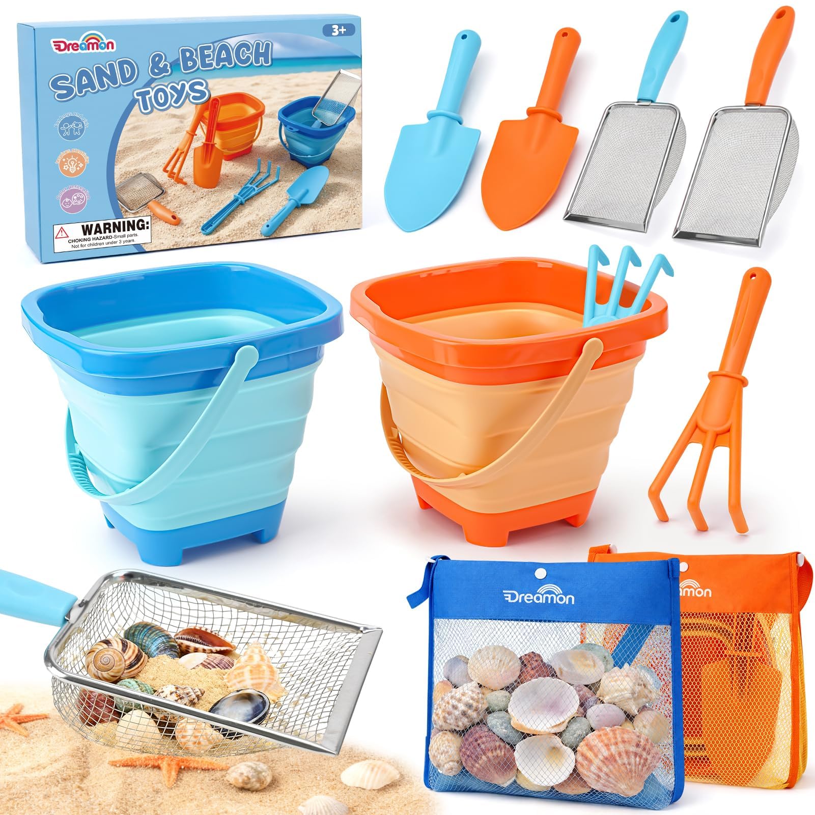Dreamon collapsible bucket in use for quick sand play