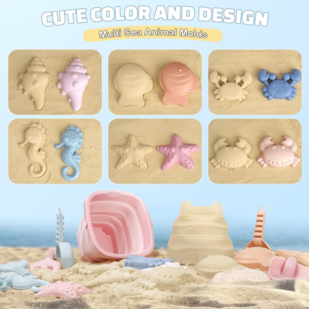 Dreamon mesh bag keeps beach toys organized and sand-free after play.