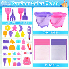 Dreamon collapsible sand bucket folded for compact travel and quick cleanup.