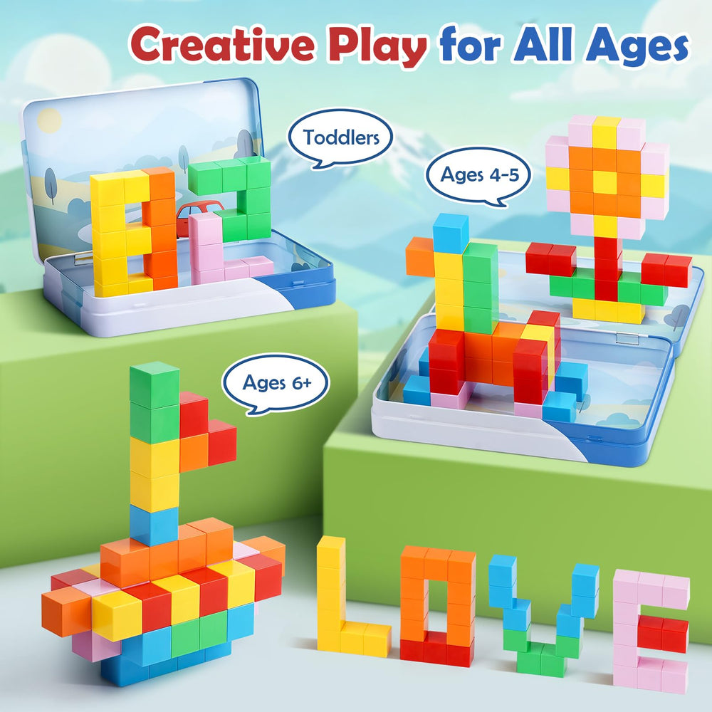 Dreamon non-toxic ABS magnets with smooth edges for safe stacking.