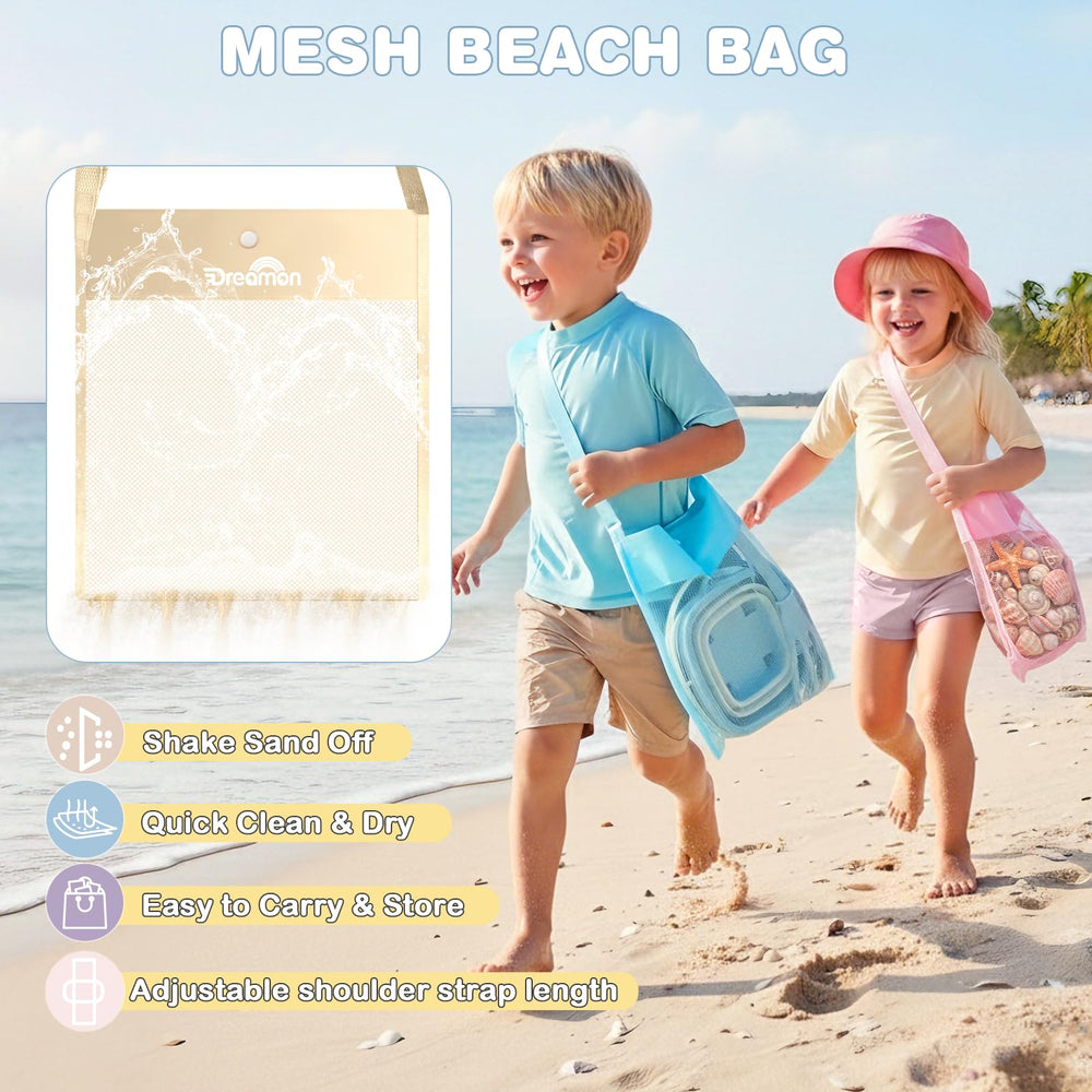 Dreamon shark tooth sifter dips sand for treasure search.