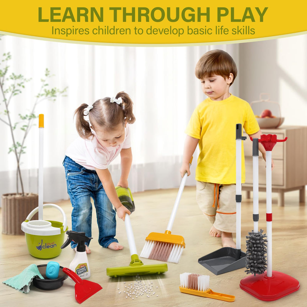 Dreamon cleaning set storage stand keeps tools organized after play