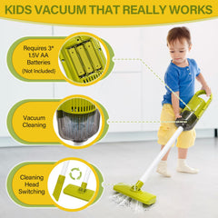 Dreamon toddler vacuum in action with realistic sounds for immersion