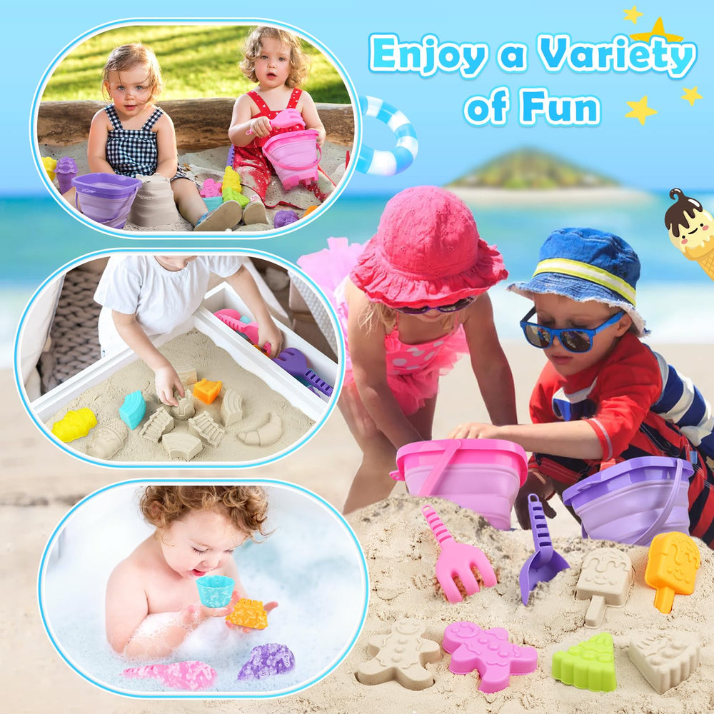 Dreamon travel-ready beach toys kit for outdoor adventures and easy storage.